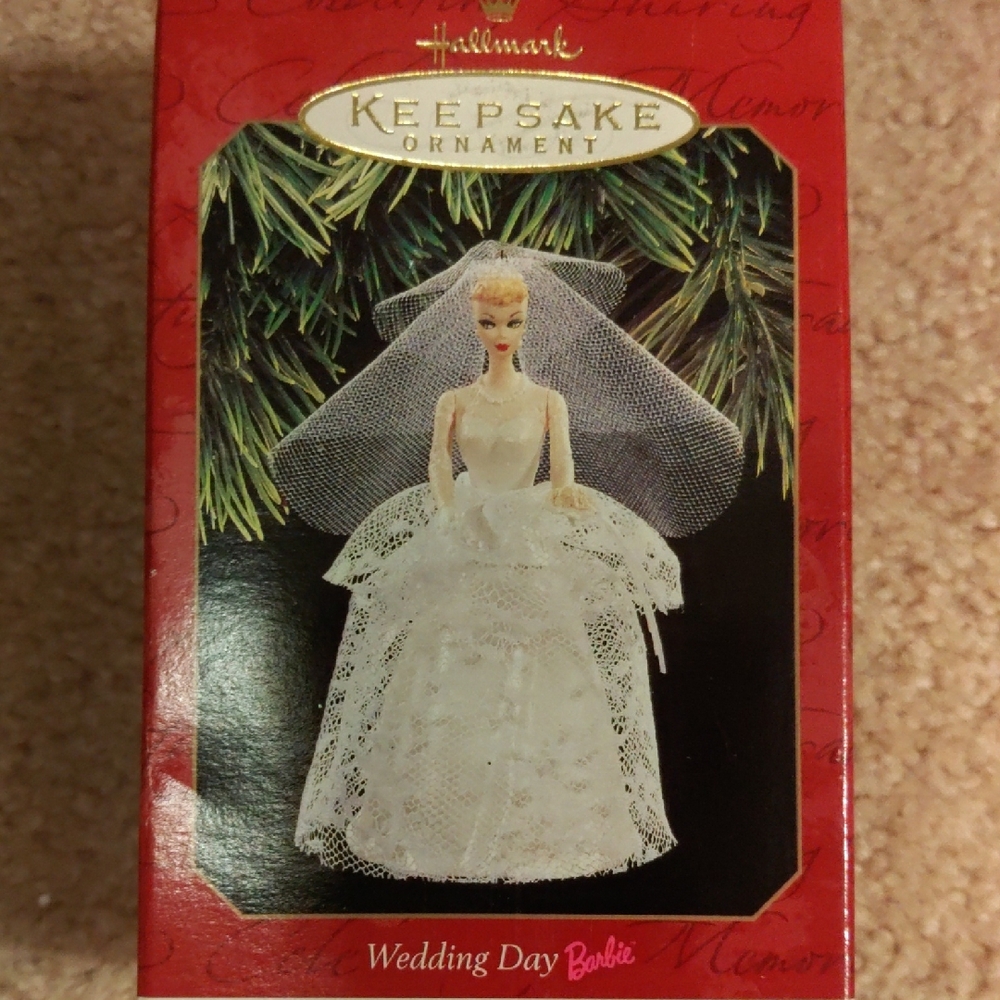 Hallmark Keepsake Wedding Day Barbie Ornament in White